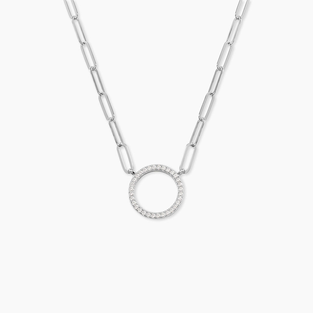 Collier Argent Sadoc Oxydes De Zirconium - Colliers Femme | Histoire d&rsquo;Or