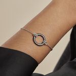 Bracelet Bertillianne Argent Blanc C&eacute;ramique Et Oxyde De Zirconium - Bracelets Femme | Histoire d&rsquo;Or