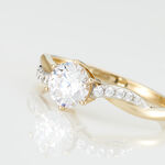 Bague Filipa Or Bicolore Oxyde De Zirconium - Bagues solitaires Femme | Histoire d&rsquo;Or