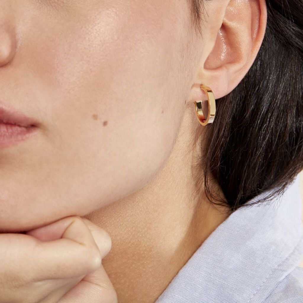 Créoles Cody Or Jaune - Boucles d'oreilles créoles Femme | Histoire d’Or