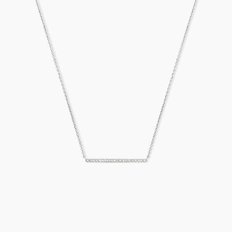 Collier Alayna Or Blanc Diamant - Colliers Femme | Histoire d&rsquo;Or