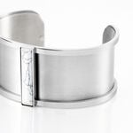 Bracelet Jonc Melvyna Acier Blanc Pierre De Synthese - Bracelets joncs Femme | Histoire d&rsquo;Or