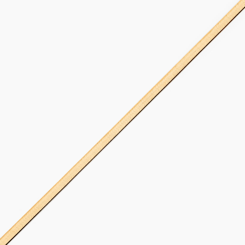 Bracelet Ivria Maille Heringbone Or Jaune - Bracelets cha&icirc;ne Femme | Histoire d&rsquo;Or