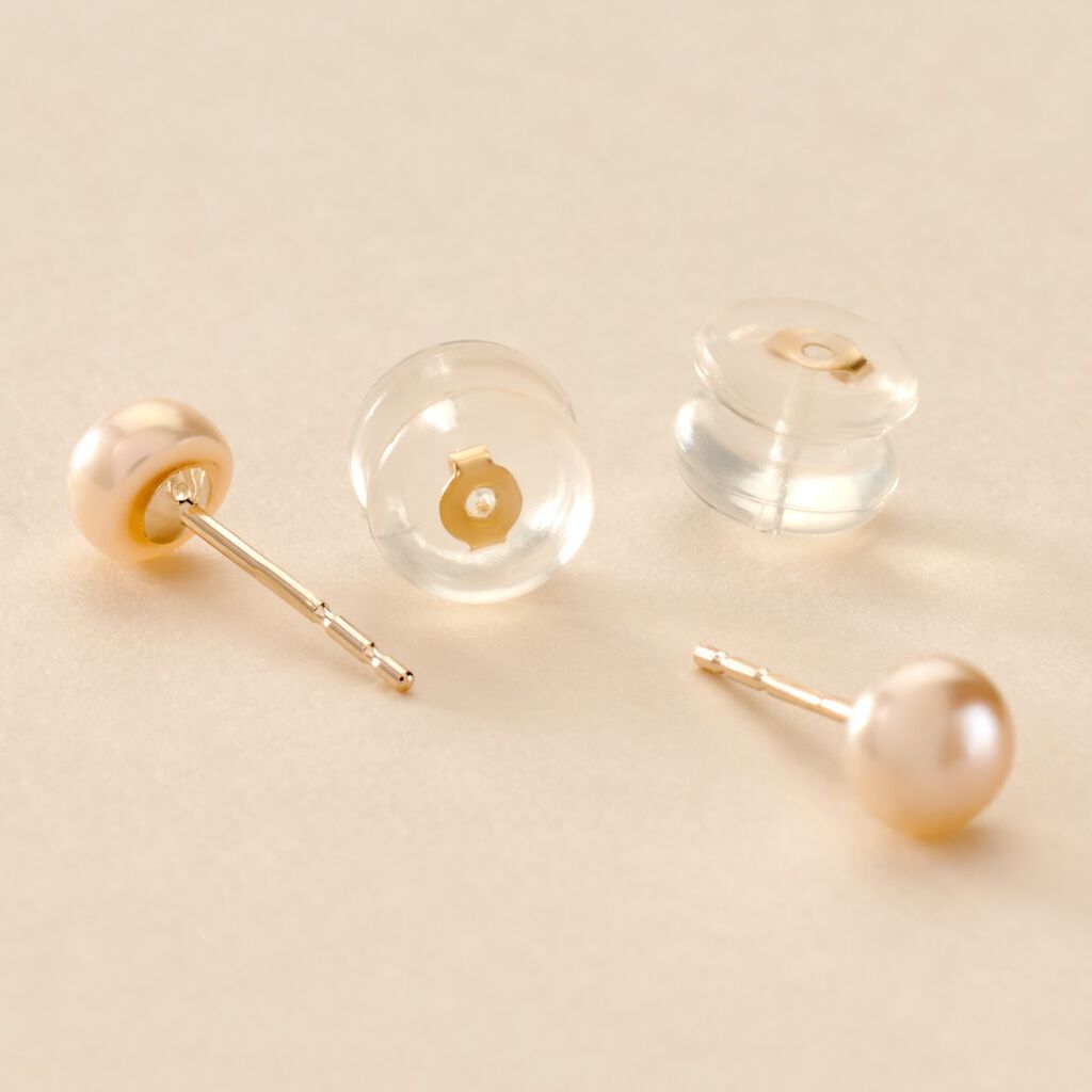 Fermoir Boucle D'oreille Silicone Or Jaune - Id&eacute;es cadeaux Famille | Histoire d&rsquo;Or