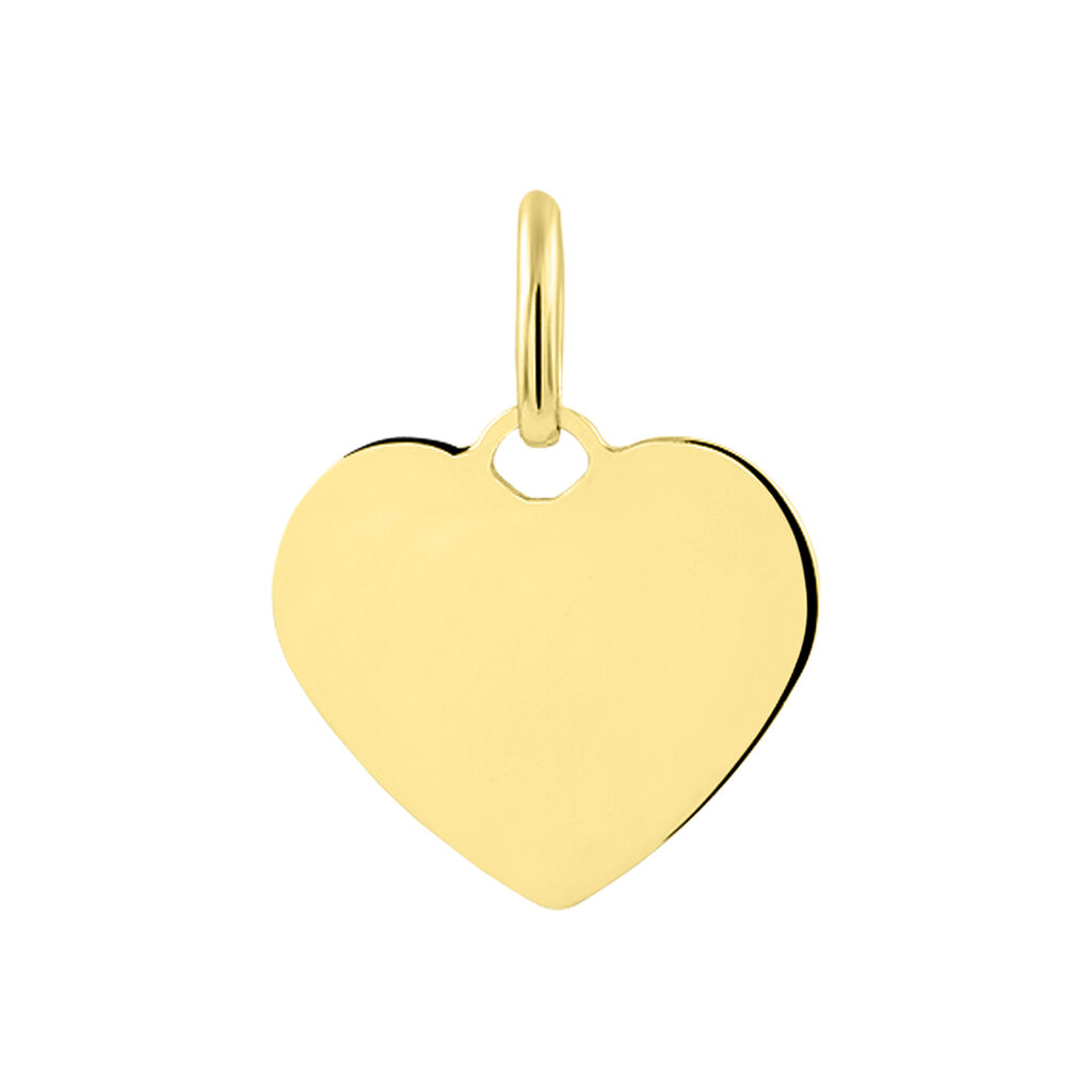 Pendentif Ange Coeur Or Jaune - Pendentifs Baptême Famille | Histoire d’Or