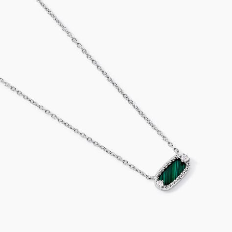 Collier Serafine Argent Blanc Malachite Oxyde De Zirconium - Colliers fantaisie Femme | Histoire d&rsquo;Or