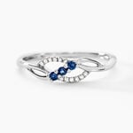 Bague Rosalyne Or Blanc Saphir Et Diamant - Bagues avec pierre Femme | Histoire d&rsquo;Or