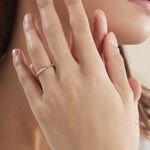 Alliance Grain De Folie Diamantee Ruban Plat Or Bicolore - Alliances Unisex | Histoire d&rsquo;Or