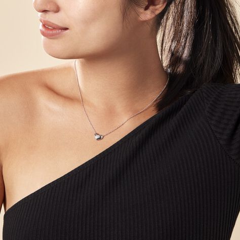 Collier Argent Santiago Oxydes De Zirconium - Colliers Coeur Femme | Histoire d’Or