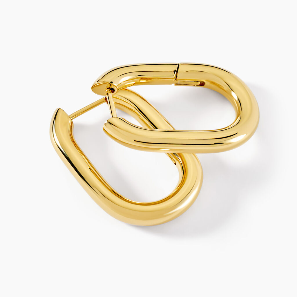 Créoles Anadia Acier Jaune - Boucles d'oreilles créoles Femme | Histoire d’Or