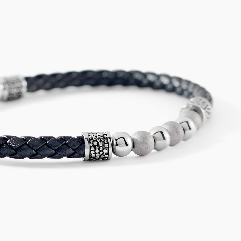 Bracelet Jourdan Pheonix Cuir Noir - Bracelets Cuir Homme | Histoire d&rsquo;Or