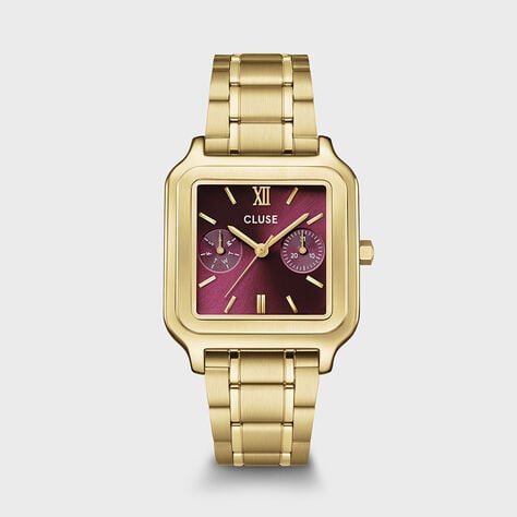 Montre Cluse Gracieuse Multifonction Bordeaux - F&ecirc;te des m&egrave;res Femme | Histoire d&rsquo;Or
