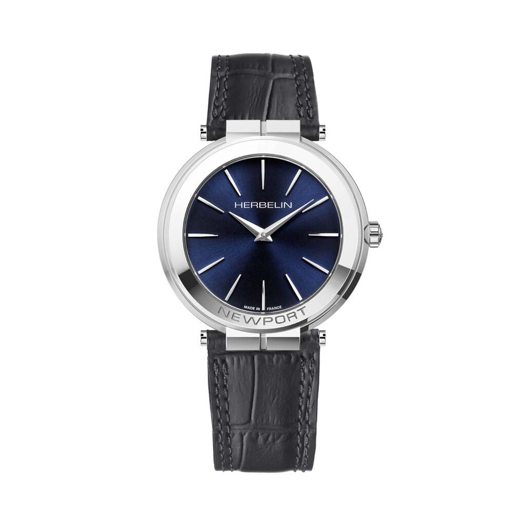 Montre Herbelin Newport Slim Bleu - Id&eacute;es cadeaux Homme | Histoire d&rsquo;Or