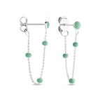 Boucles D'oreilles Pendantes Polka Argent Blanc - Boucles d'oreilles fantaisie Femme | Histoire d&rsquo;Or