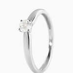 Bague Solitaire Flora Or Blanc Diamant - Bagues solitaires Femme | Histoire d&rsquo;Or