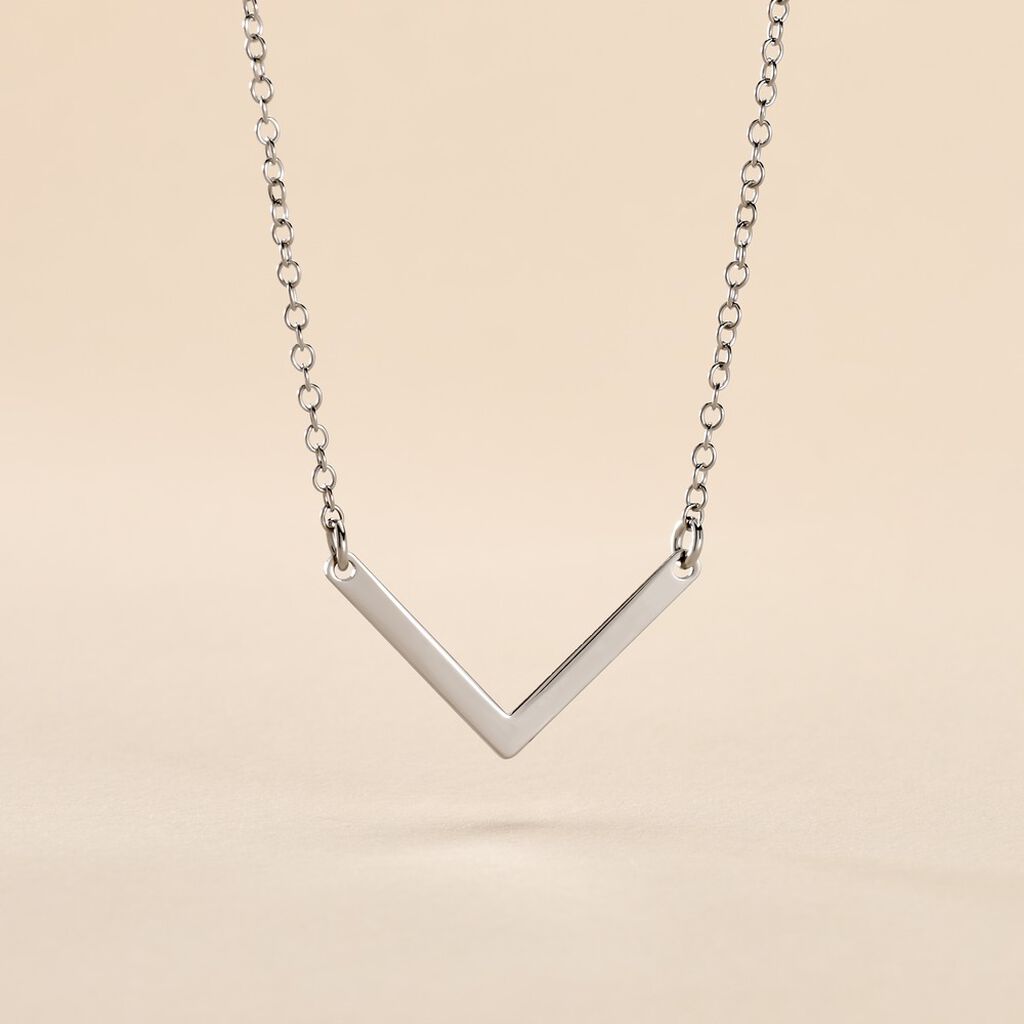 Collier Argent Blanc  Lakia - Colliers fantaisie Femme | Histoire d’Or