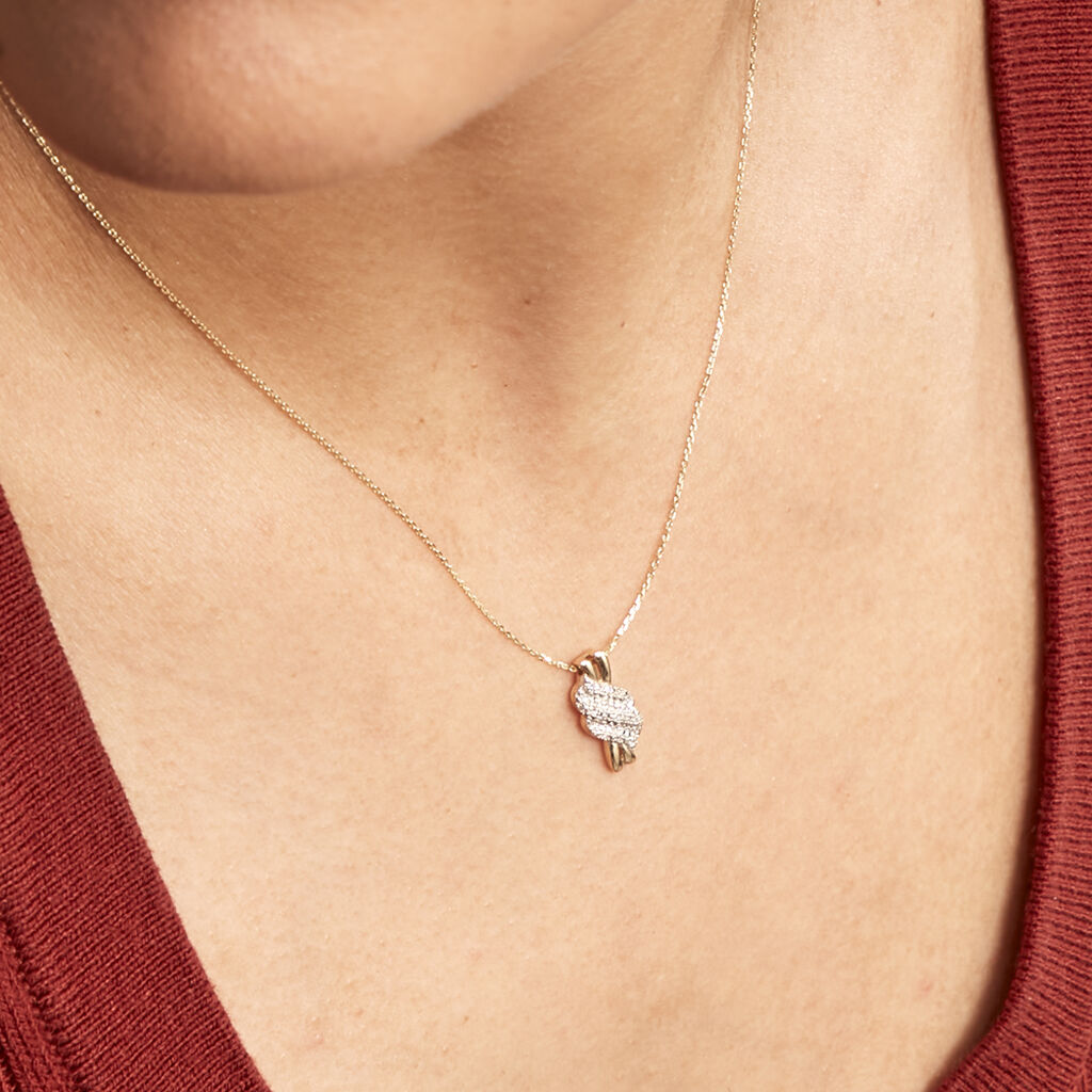 Collier Or Jaune Ricoria Diamants - Colliers Femme | Histoire d’Or