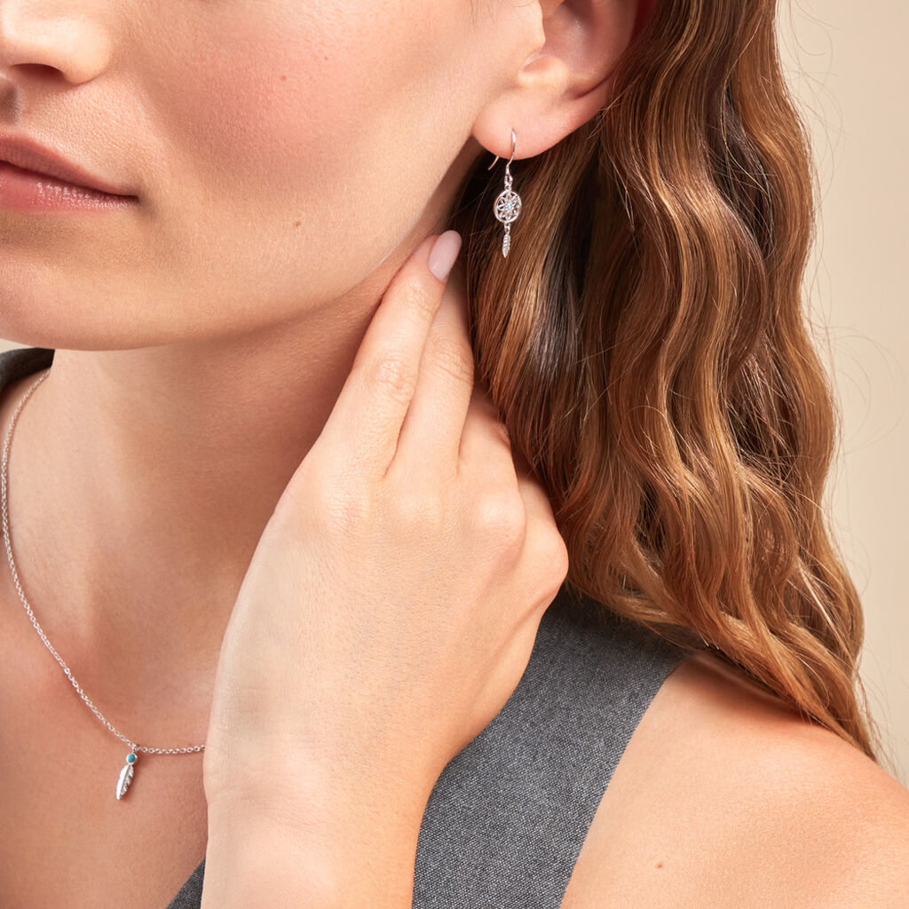 Créoles Islene Argent Blanc Oxyde De Zirconium - Boucles d'oreilles créoles Femme | Histoire d’Or