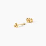 Boucles D'Oreilles Puces Glen Argent Dor&eacute; A L'Or 750/1000 - Boucles d'oreilles fantaisie Femme | Histoire d&rsquo;Or