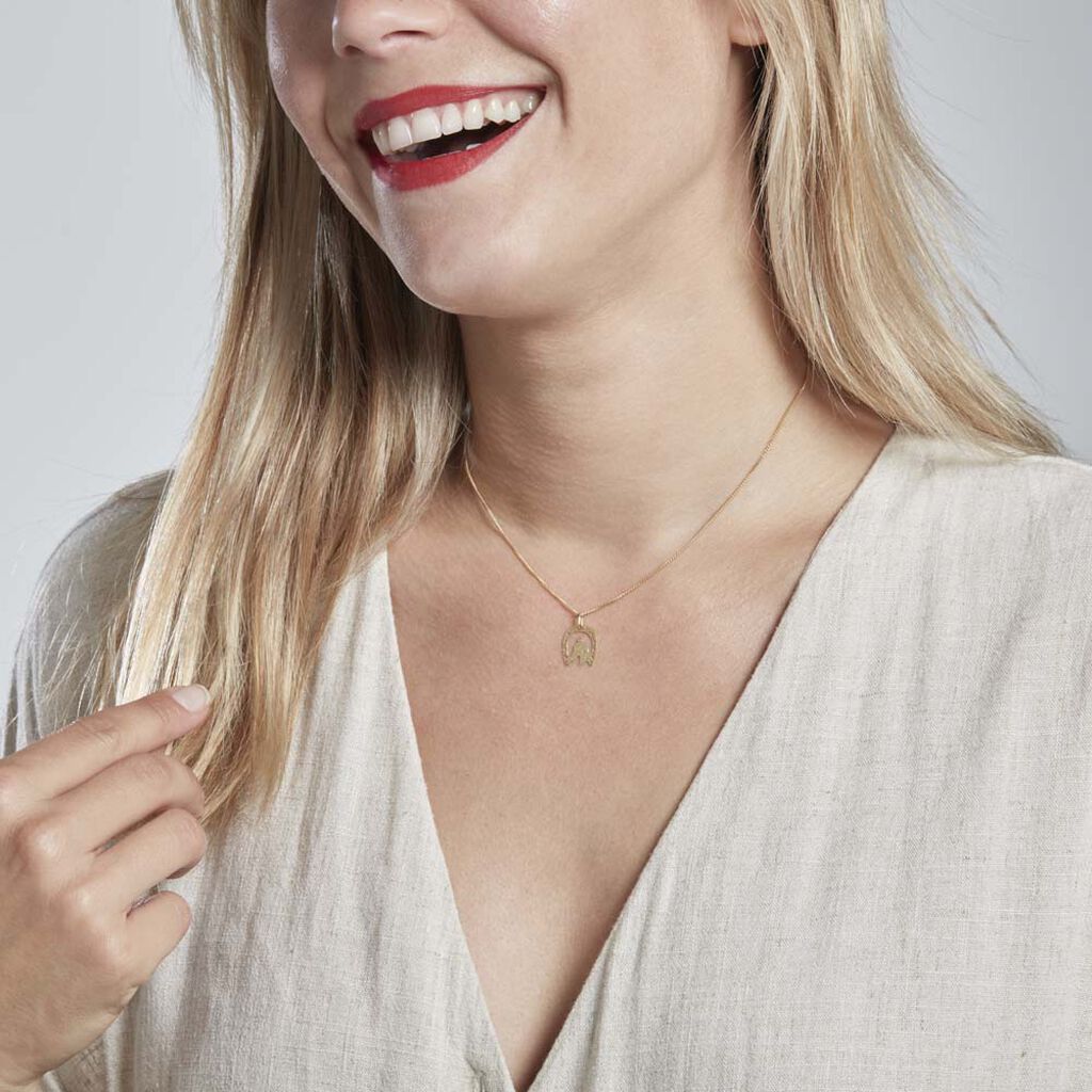 Pendentif Egide Fer A Cheval Or Jaune - Pendentifs Femme | Histoire d’Or