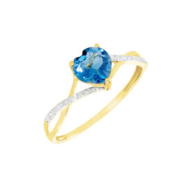 Bague Or Jaune Clothilde Topaze Oxydes De Zirconium - Bagues avec pierre Femme | Histoire d’Or