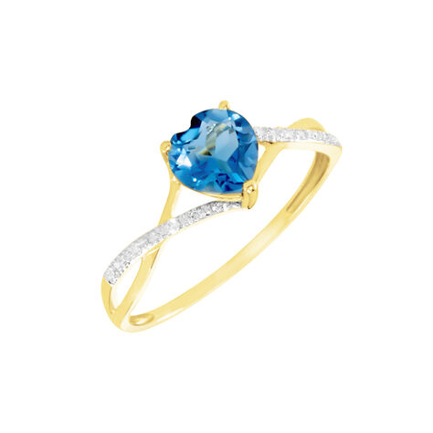 Bague Or Jaune Clothilde Topaze Oxydes De Zirconium - Bagues avec pierre Femme | Histoire d’Or