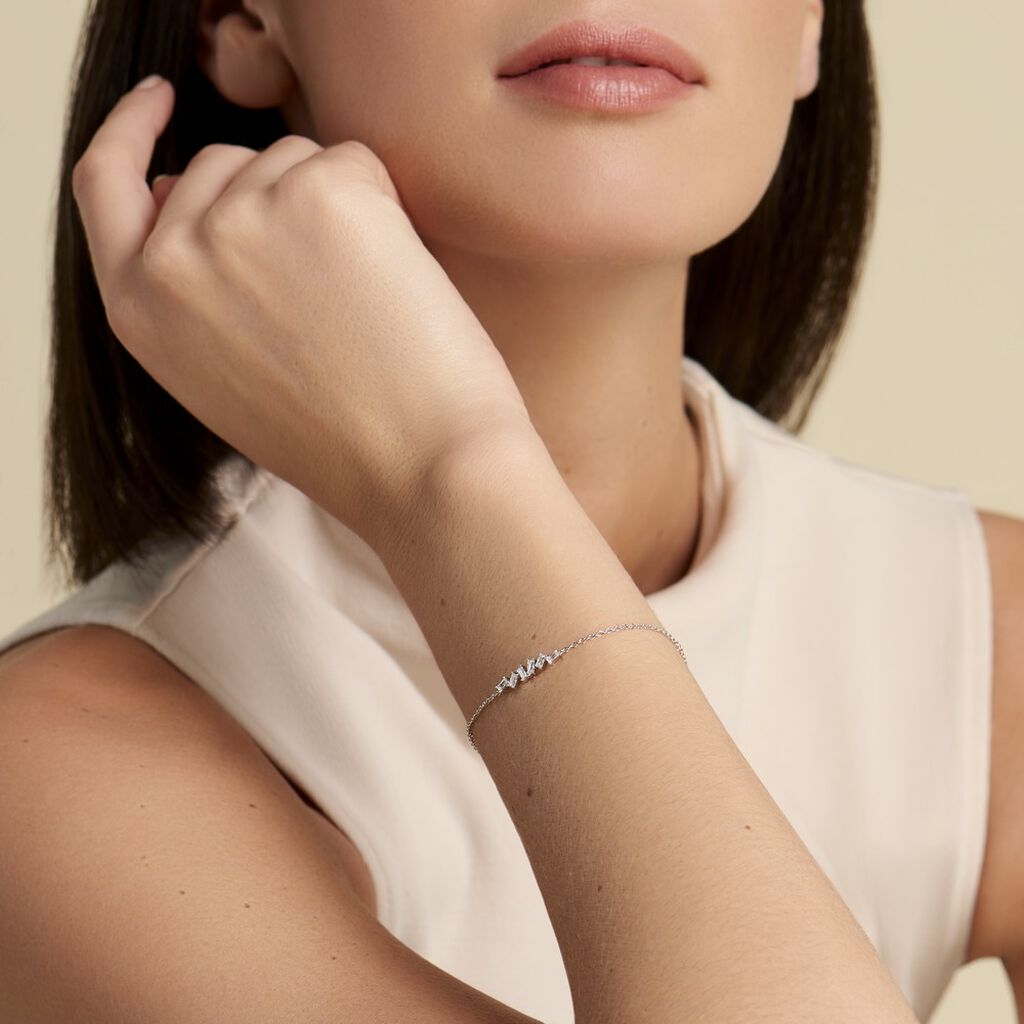 Bracelet Adonia Argent Blanc Oxyde De Zirconium - Bracelets Femme | Histoire d’Or