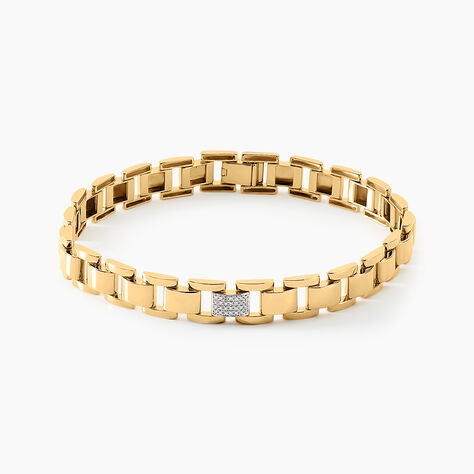 Bracelet Panther Or Jaune Diamant - Bracelets chaîne Homme | Histoire d’Or