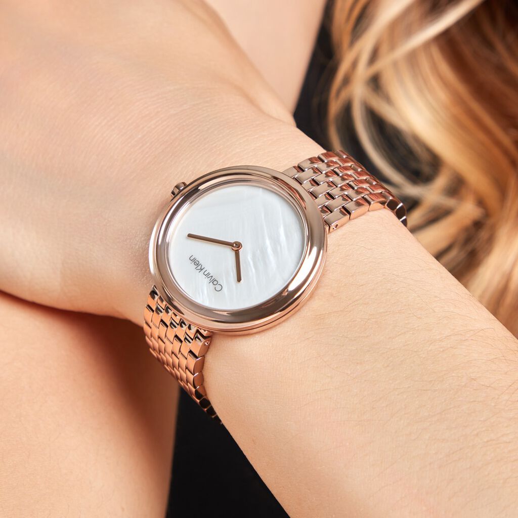 Montre Calvin Klein Twisted Bezel Blanc - Montres Femme | Histoire d’Or