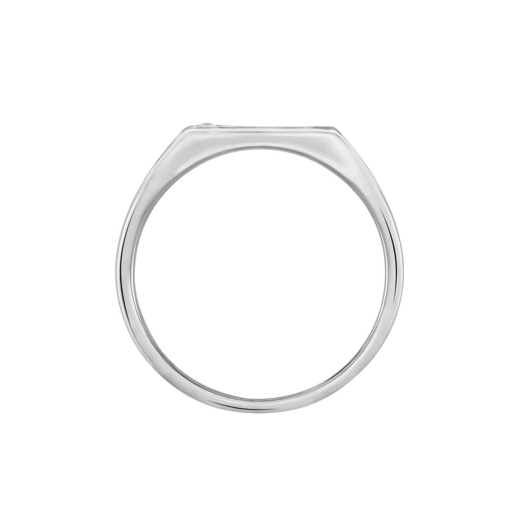 Chevalière Argent Blanc Python Email Et Oxyde De Zirconium -  Homme | Histoire d’Or