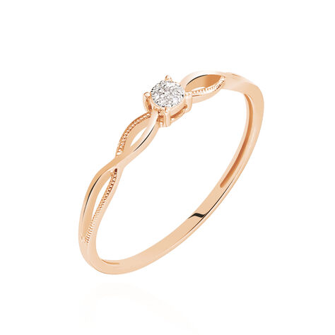 Bague Farila Or Rose Diamant - Bagues avec pierre Femme | Histoire d’Or