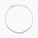 Bracelet Whitney Argent Blanc Oxyde De Zirconium - Bracelets Femme | Histoire d&rsquo;Or