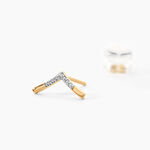 Boucles D'Oreilles Puces Italus Or Jaune Diamant - Clous d'oreilles Femme | Histoire d&rsquo;Or