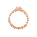 Bague Solitaire Tavira Argent Rose Oxyde De Zirconium - Bagues de fian&ccedil;ailles ronde Femme | Histoire d&rsquo;Or