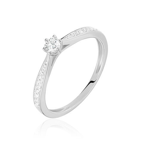 Bague Solitaire Symphonie Or Blanc Diamant - Bagues solitaires Femme | Histoire d’Or