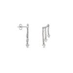 Boucles D'oreilles Pendantes Isalis Argent Blanc Oxyde De Zirconium - Boucles d'oreilles fantaisie Femme | Histoire d&rsquo;Or