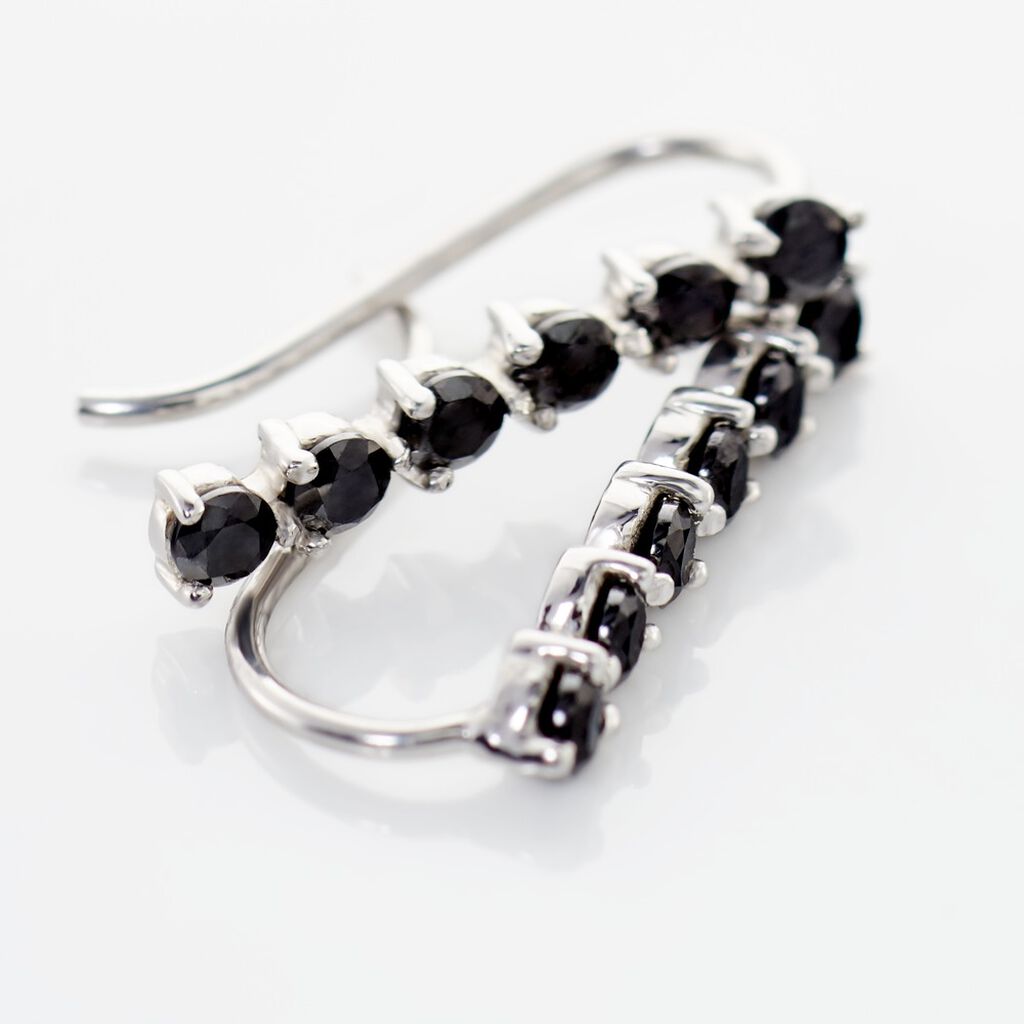 Boucles D'oreilles Grimpantes Gastoun Argent Oxyde - Boucles d'oreilles fantaisie Femme | Histoire d&rsquo;Or