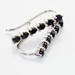 Boucles D'oreilles Grimpantes Gastoun Argent Oxyde - Boucles d'oreilles fantaisie Femme | Histoire d&rsquo;Or