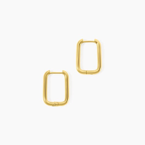 Créoles Figari Acier Jaune - 10 mm - Boucles d'oreilles créoles Femme | Histoire d’Or