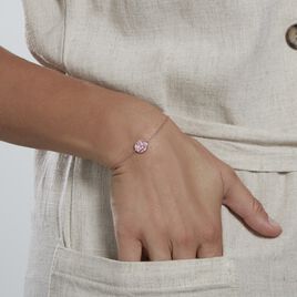 Bracelet Nelig Argent Rose Oxyde De Zirconium - Bracelets fantaisie Femme | Histoire d’Or