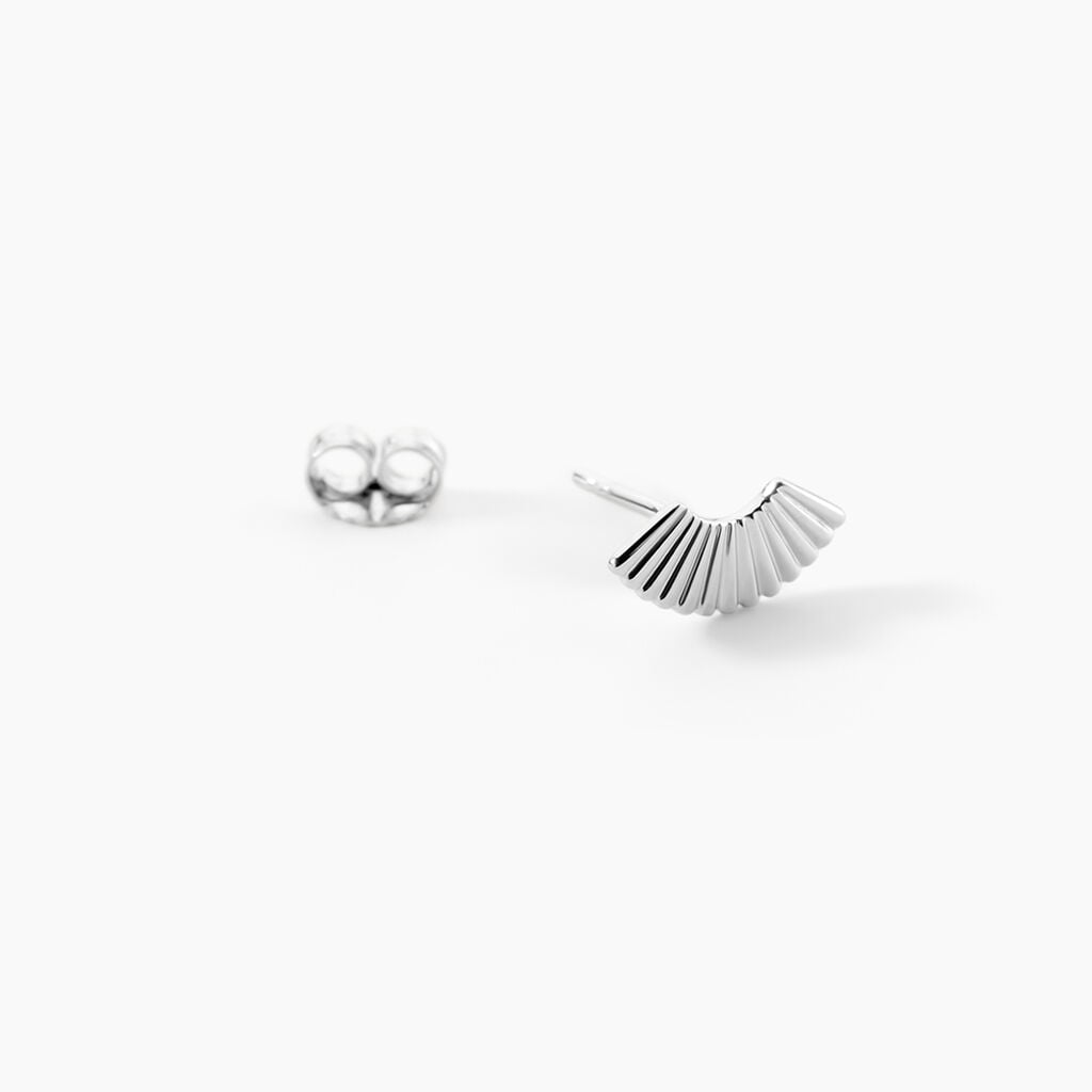 Boucles D'Oreilles Puces Cornelie Argent Blanc - Boucles d'oreilles fantaisie Femme | Histoire d&rsquo;Or