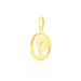 Pendentif Vierge Rond Diamante Or Jaune Oxyde De Zirconium - Pendentifs Baptême Famille | Histoire d’Or