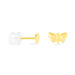 Boucles D'oreilles Puces Bartholomee Papillon Or Jaune