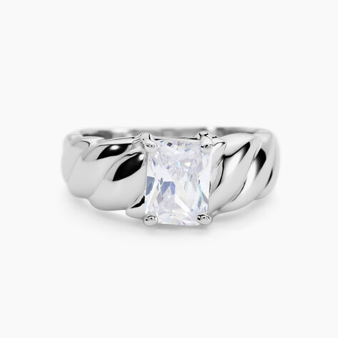 Bague Bubla Argent Blanc Oxyde De Zirconium - Bagues solitaires Femme | Histoire d&rsquo;Or