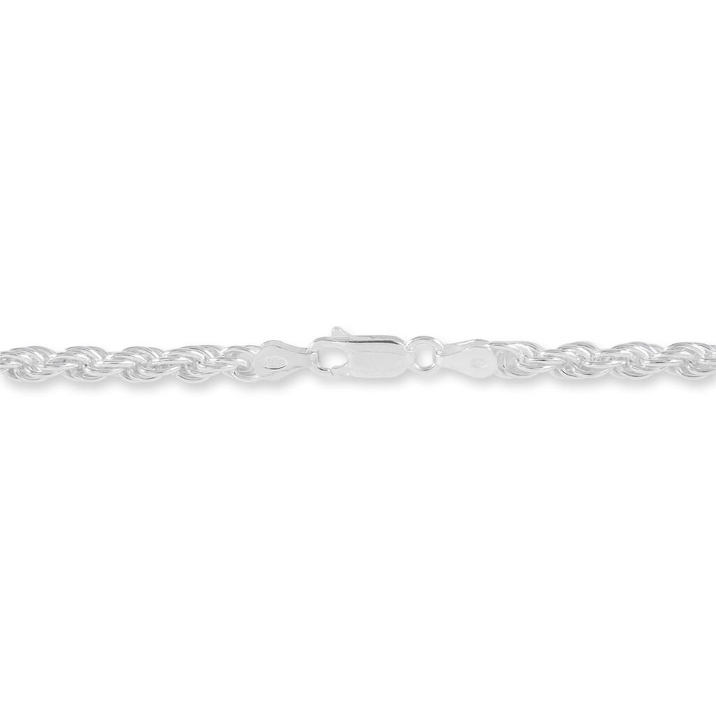 Collier Cacilda Maille Corde Argent Blanc - Chaines Femme | Histoire d’Or