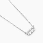 Collier Canelle Argent Blanc Oxyde De Zirconium - Colliers fantaisie Femme | Histoire d&rsquo;Or