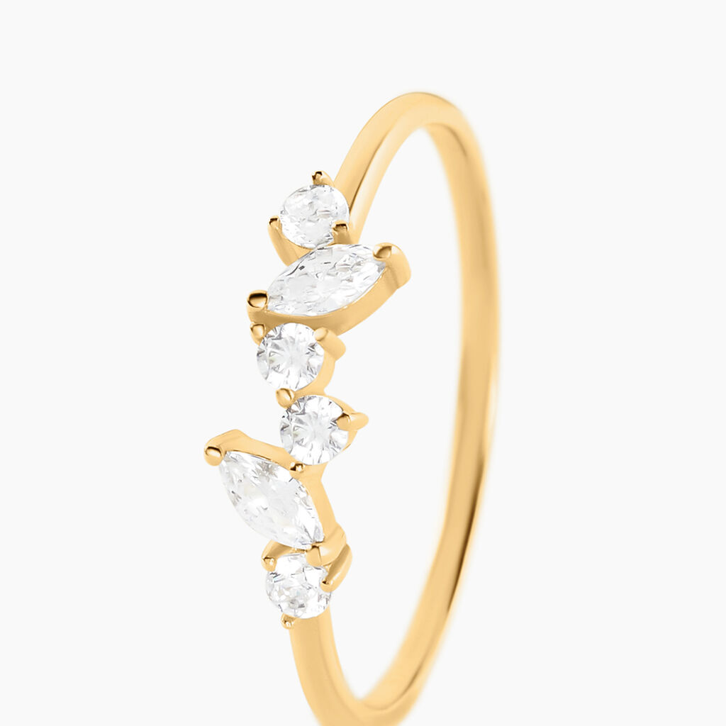 Bague Gianfranco Or Jaune Oxyde De Zirconium - Bagues avec pierre Femme | Histoire d’Or