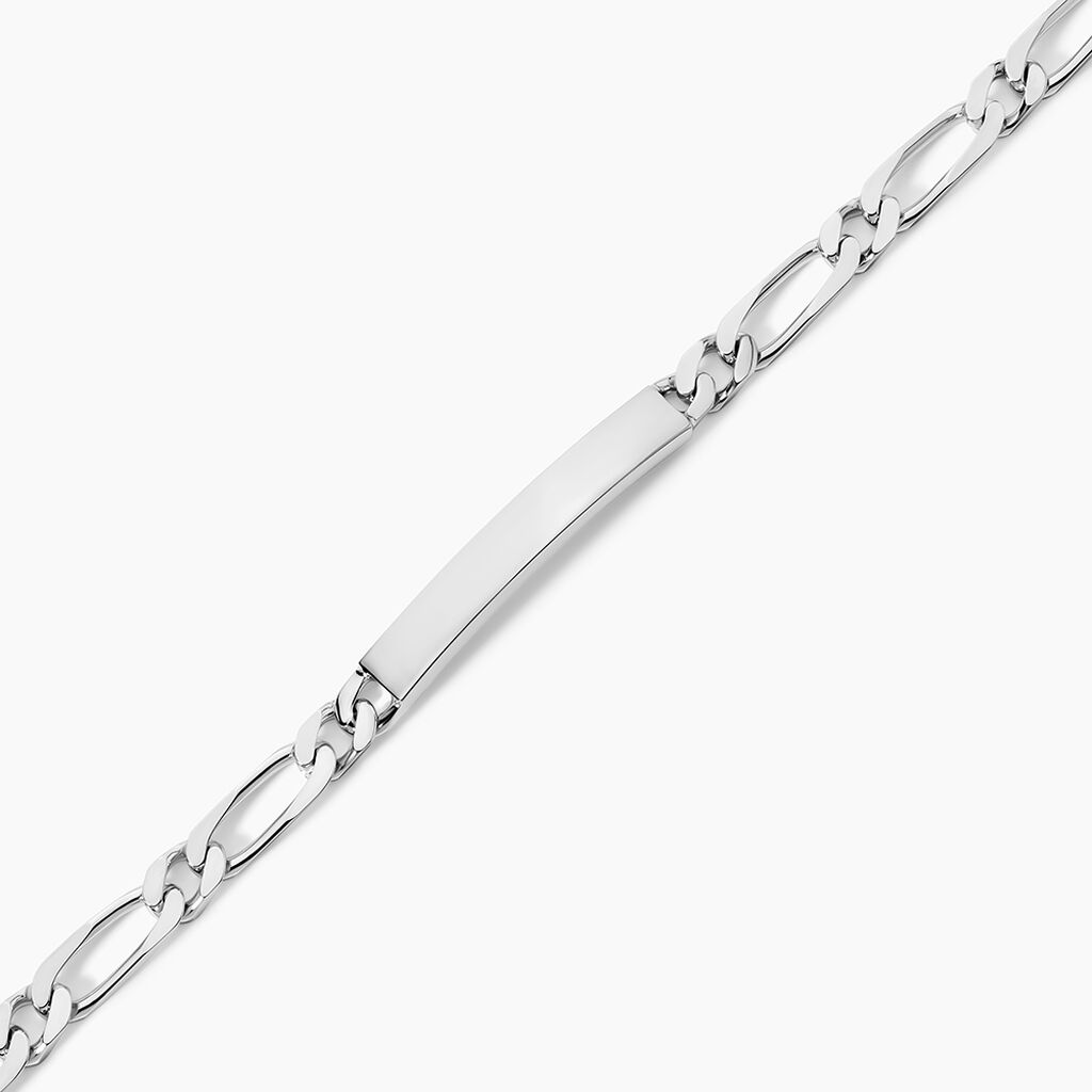 Bracelet Identit&eacute; Anilo Argent Blanc - Gourmettes Homme | Histoire d&rsquo;Or