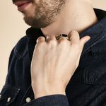 Chevali&egrave;re Argent Blanc Python Email Et Oxyde De Zirconium - Bagues solitaires Homme | Histoire d&rsquo;Or