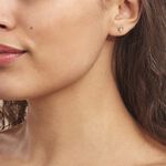 Boucles D'oreilles Puces Daria C&oelig;ur Or Jaune Oxyde De Zirconium - Clous d'oreilles Famille | Histoire d&rsquo;Or